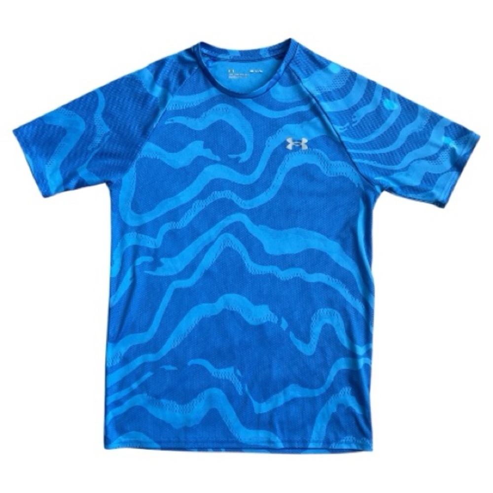 Under Armour Blue Graphic T-Shirt Size Adult Small VGUC